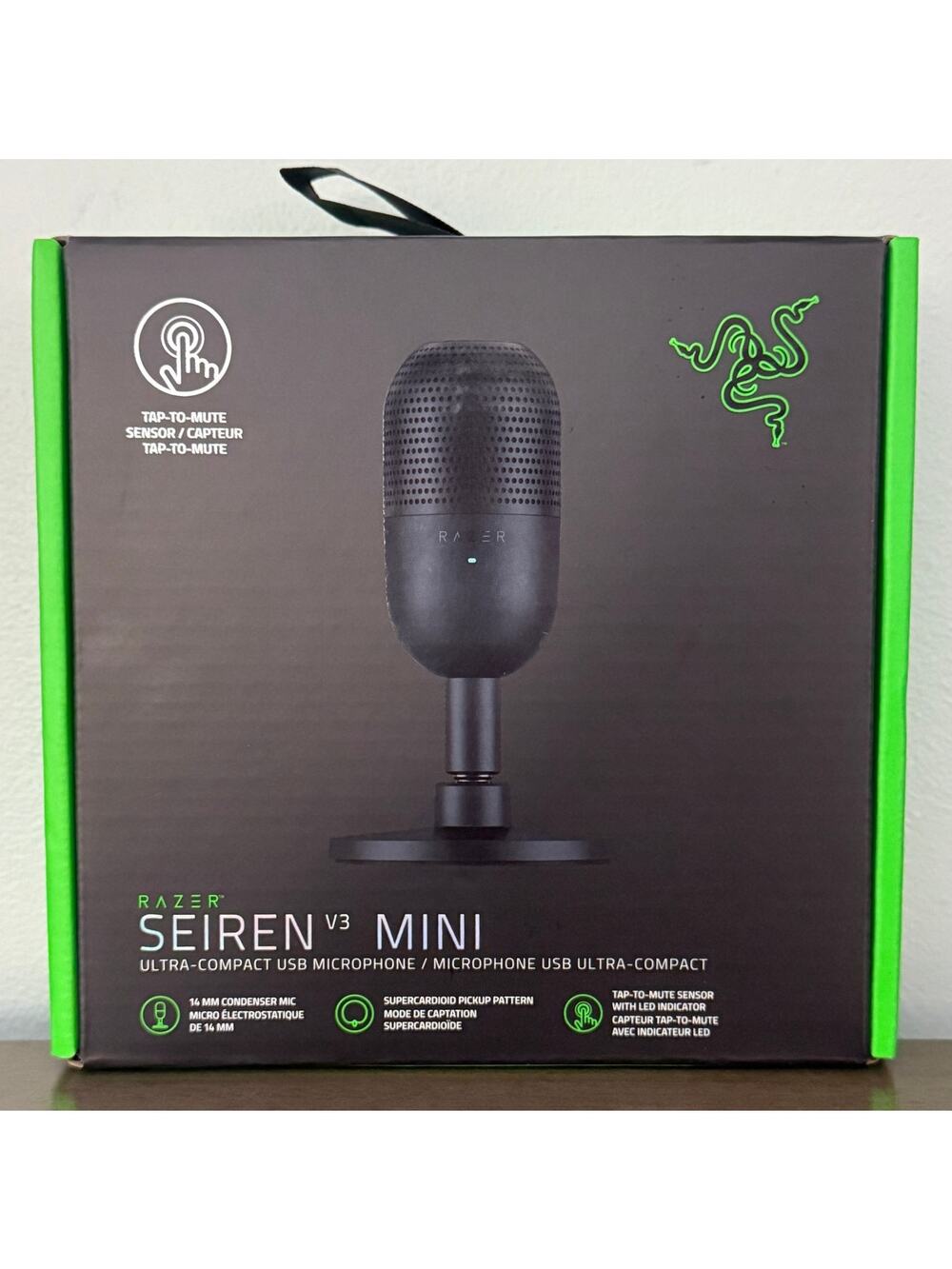 Razer Seiren V3 Mini USB Microphone Condenser Supercardioid Pickup Pattern NEW